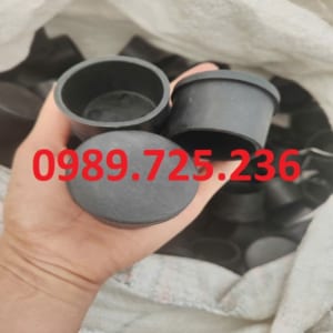 Đầu bịt ống thép hộp phi 60mm, nút bịt cao su bịt nhựa