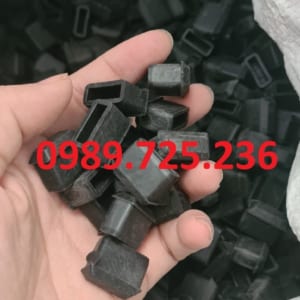 đầu bịt ống thép hộp 10x20mm, nút bịt cao su bịt nhựa